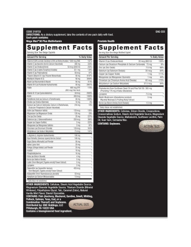 GNC Mega Men 50 Plus Vitapak 30 Paquetes Multivitaminas