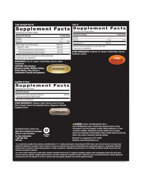 GNC Mega Men 50 Plus Vitapak 30 Paquetes Multivitaminas