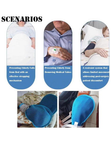 Guantes de Restricción CRAZY ROSA para Cuidado de Adultos Mayores