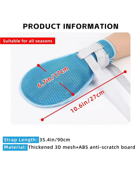 Guantes de Restricción CRAZY ROSA para Cuidado de Adultos Mayores