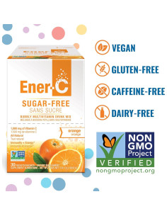 Ener-C Bebida Multivitamínica Sin Azúcar Sabor Naranja 30 Sobres 2
