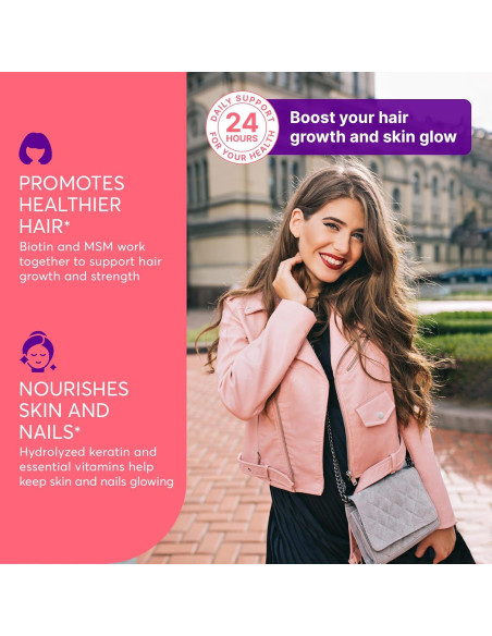 Suplemento de Vitaminas para el Cabello Biotina 5000mcg 60 Cápsulas