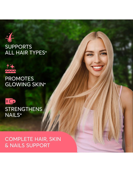 Suplemento de Vitaminas para el Cabello Biotina 5000mcg 60 Cápsulas