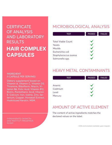 Suplemento de Vitaminas para el Cabello Biotina 5000mcg 60 Cápsulas