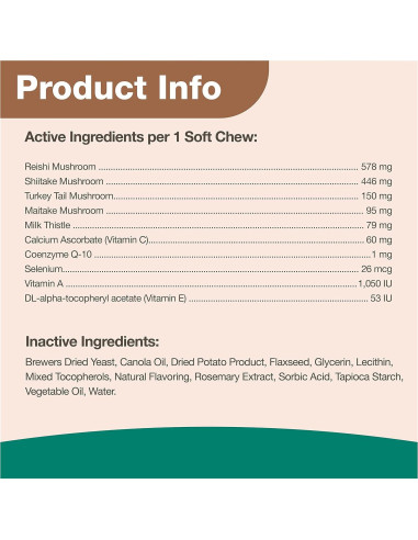 Suplemento Inmunológico para Perros NaturVet 60 Masticables