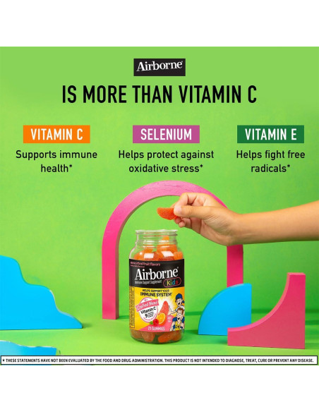 Gominolas Airborne 500mg Vitamina C + Zinc para Niños 21 Unidades