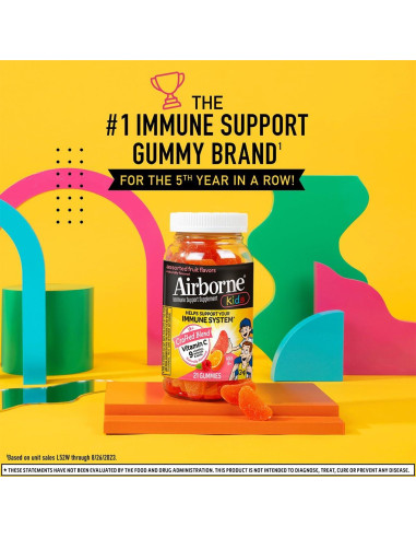 Gominolas Airborne 500mg Vitamina C + Zinc para Niños 21 Unidades