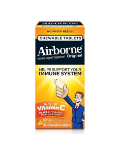Tabletas Masticables Airborne de Cítricos 1000mg Vitamina C - 32 Unidades