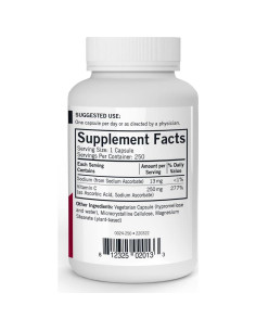 Vitamina C 250 mg Kirkman - 250 Cápsulas Hipoalergénicas 2