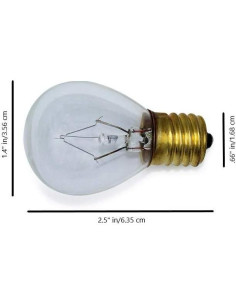 Bombilla de Lava Lumenivo E17 130V 25W 2700K - Paquete de 1 2