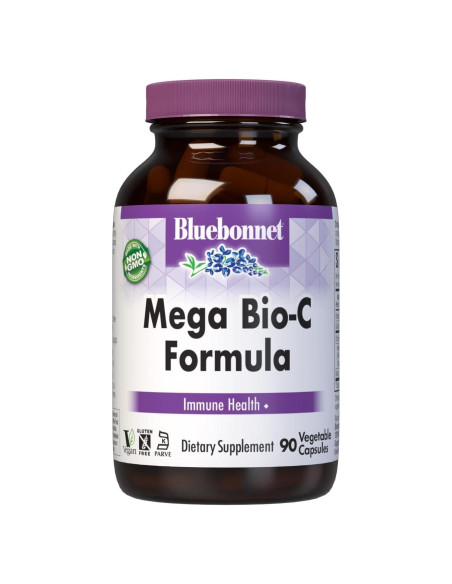 Cápsulas Vegetales Bluebonnet Mega Bio-C 750 mg 90 Unidades