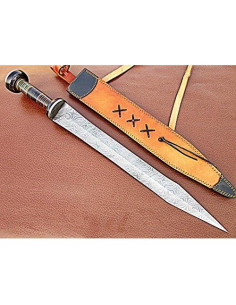 Espada de Acero Damasco Poshland 48.26 cm Hecha a Mano 2