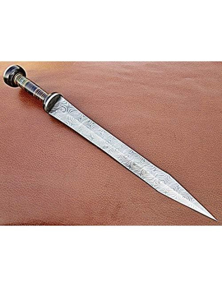 Espada de Acero Damasco Poshland 48.26 cm Hecha a Mano