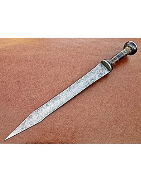 Espada de Acero Damasco Poshland 48.26 cm Hecha a Mano