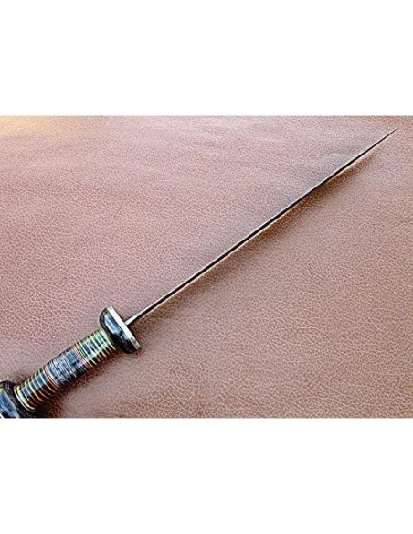 Espada de Acero Damasco Poshland 48.26 cm Hecha a Mano