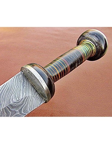 Espada de Acero Damasco Poshland 48.26 cm Hecha a Mano