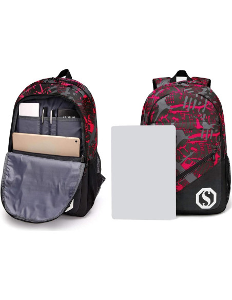 Mochila Escolar CAMTOP Niños 3 en 1 con Lonchera y Estuche