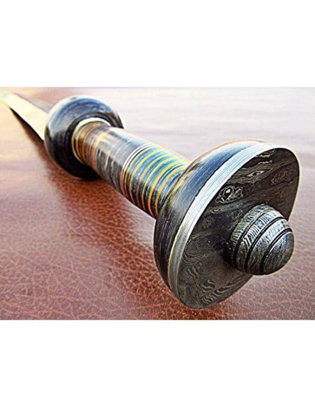 Espada de Acero Damasco Poshland 48.26 cm Hecha a Mano