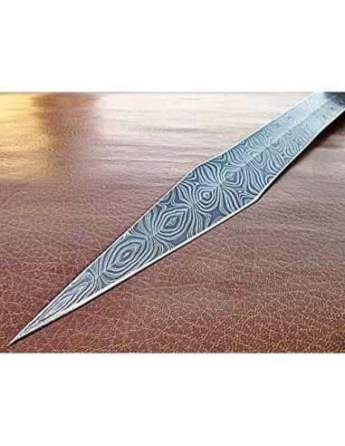 Espada de Acero Damasco Poshland 48.26 cm Hecha a Mano