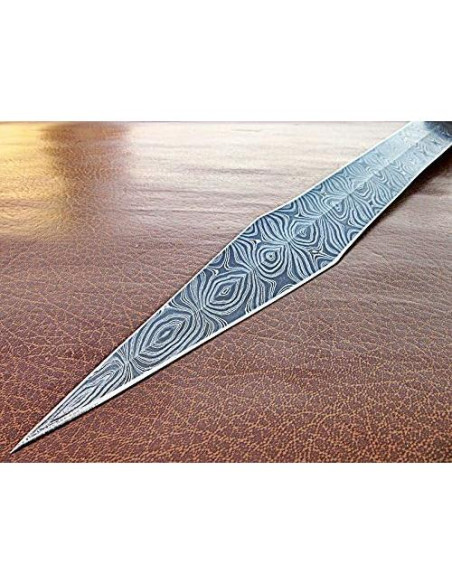 Espada de Acero Damasco Poshland 48.26 cm Hecha a Mano