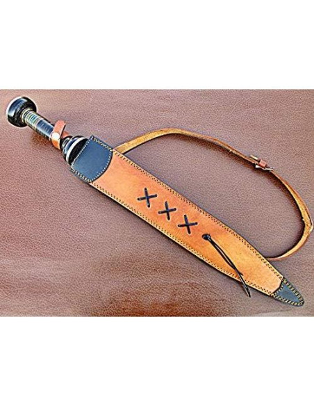 Espada de Acero Damasco Poshland 48.26 cm Hecha a Mano