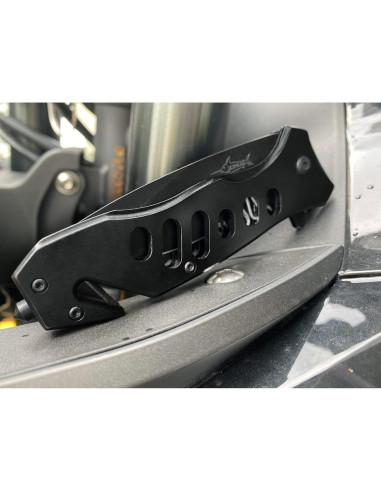 Cuchillo Plegable XIPHIAS 4-en-1 Acero Inoxidable Negro