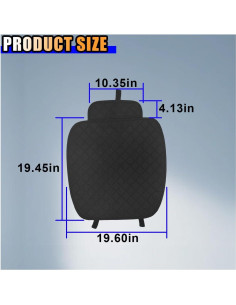 Funda de Asiento de Coche SMILFUY Negra Universal 49.8x49.3cm 2