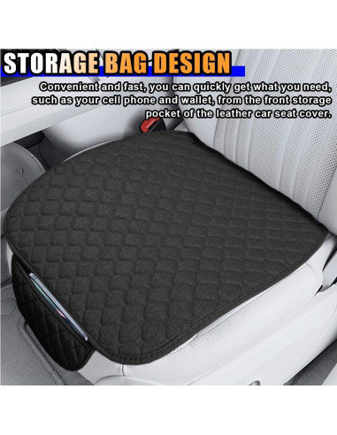 Funda de Asiento de Coche SMILFUY Negra Universal 49.8x49.3cm