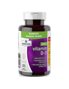 Suplemento de Vitamina D-3 5000 UI Member's Mark 400 Cápsulas