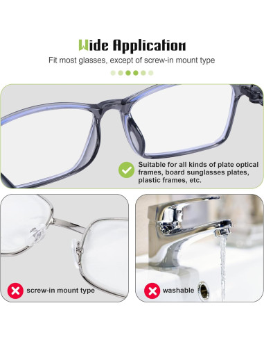 Almohadillas de nariz de silicona Gdnmpat - 20 pares antideslizantes