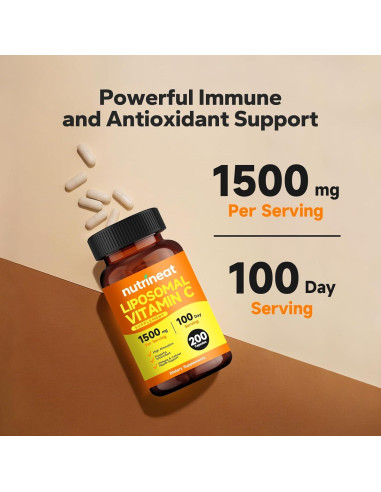 Vitamina C Liposomal 1000mg NutriNeat - 200 Cápsulas Suaves