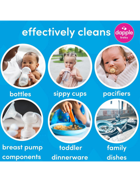 Dapple Baby Jabón Espumoso para Platos y Botellas Hipoalergénico 2x500ml