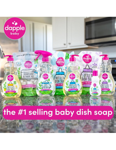Dapple Baby Jabón Espumoso para Platos y Botellas Hipoalergénico 2x500ml
