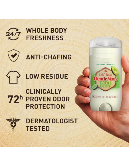 Desodorante en barra Old Spice 85 g para todo el cuerpo - Pepino y Aguacate