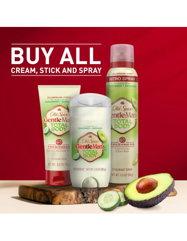 Desodorante en barra Old Spice 85 g para todo el cuerpo - Pepino y Aguacate
