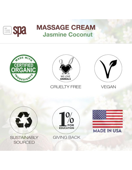 Crema de Masaje Spa Be Care Love 473 ml Jazmín y Coco