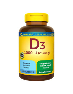 Vitamina D3 25mcg NM - 650 Gelatinas Blandas Sin Gluten