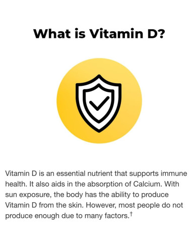 Vitamina D3 25mcg NM - 650 Gelatinas Blandas Sin Gluten