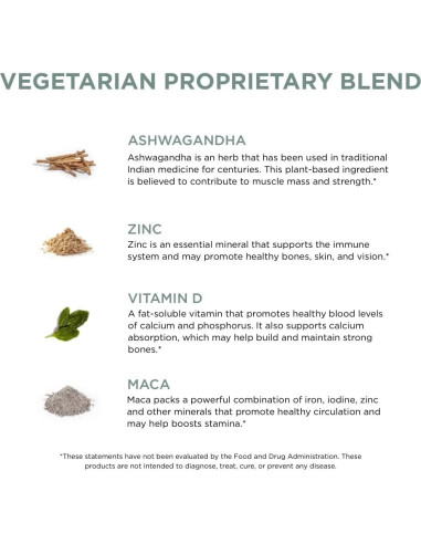 Suplemento T-Support Pure for Men | 60 Cápsulas Veganas con Maca y Vitamina D