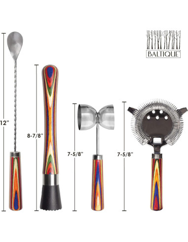 Kit de Bartender Totally Bamboo Marrakesh 4 Piezas