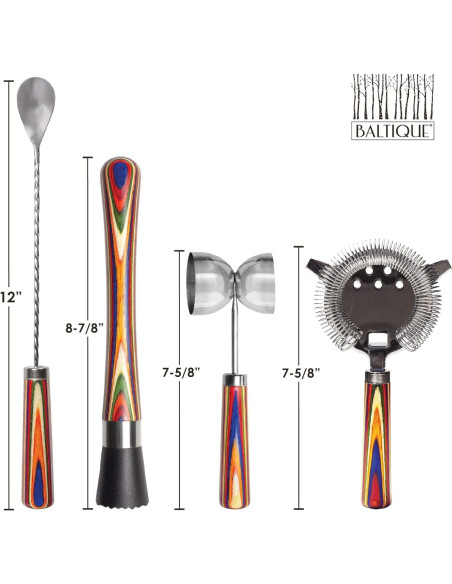 Kit de Bartender Totally Bamboo Marrakesh 4 Piezas