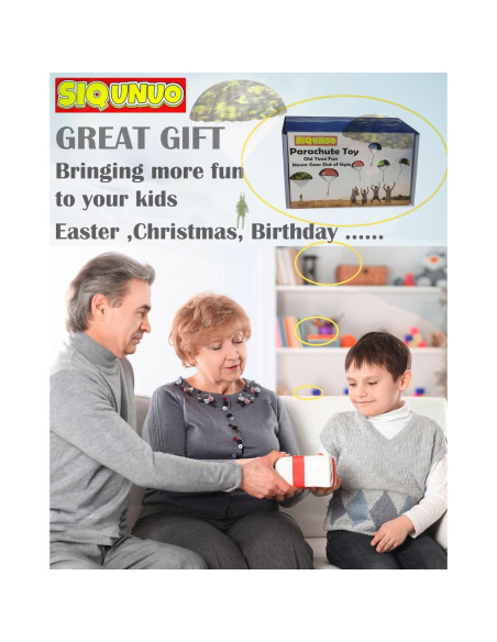 Juguetes de Paracaídas SIQUNUO - Paquete de 6 Colores para Niños Juguetes de Paracaídas SIQUNUO - Paquete de 6 Colores para Niños