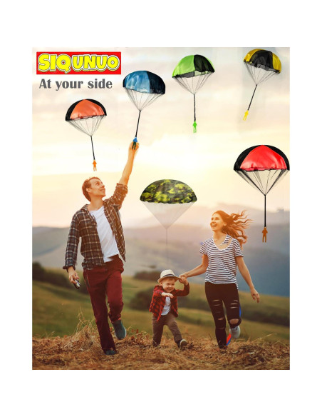 Juguetes de Paracaídas SIQUNUO - Paquete de 6 Colores para Niños Juguetes de Paracaídas SIQUNUO - Paquete de 6 Colores para Niños