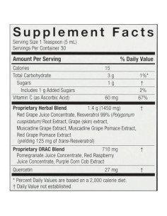 Resveratrol Sin Alcohol Nature's Answer 150ml Antioxidante 2