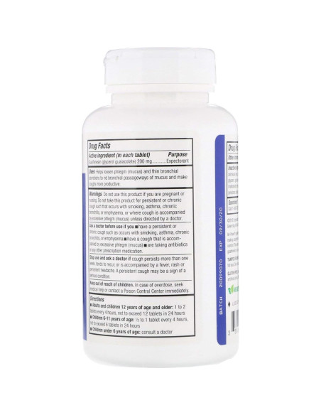 Expectorante Guaifenesina Nature's Way Air-Power 100 Tabletas