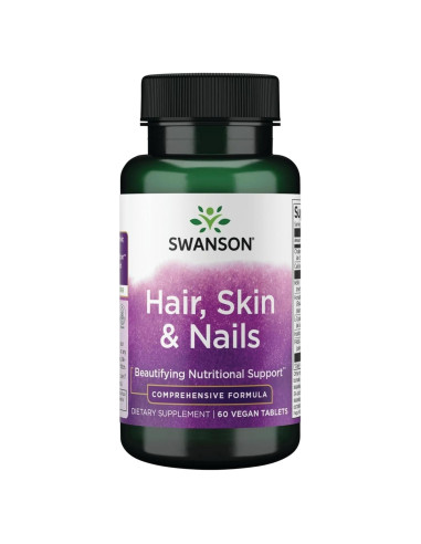 Suplemento Cabello, Piel y Uñas Swanson 60 Tabletas