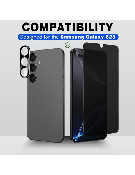 Protector de Pantalla Privado NECARSIN para Samsung Galaxy S25