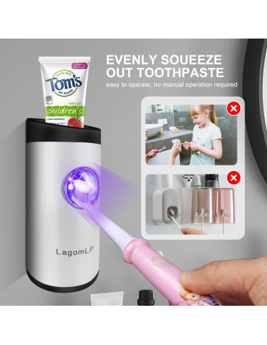 Dispensador Automático de Pasta de Dientes SecWiss TG-09 Gris