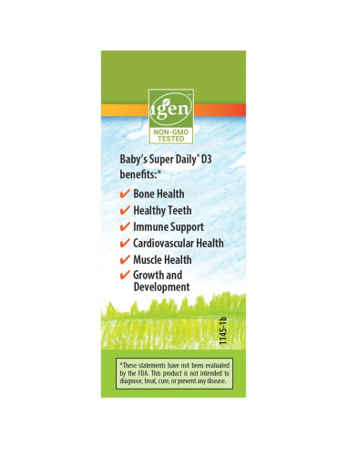 Gotas de Vitamina D3 Vegetal Carlson para Bebés 90 gotas