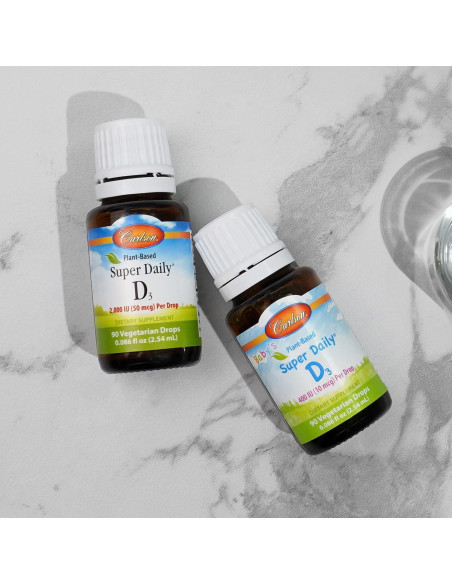 Gotas de Vitamina D3 Vegetal Carlson para Bebés 90 gotas